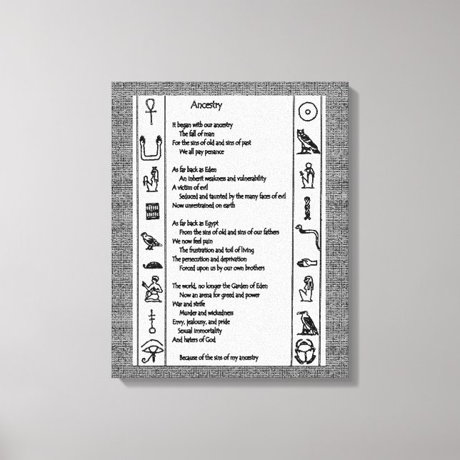 Ancestry Canvas Print (Front)