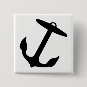 Anchor 15 Cm Square Badge