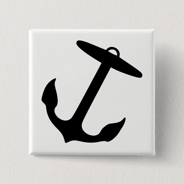 Anchor 15 Cm Square Badge (Front)
