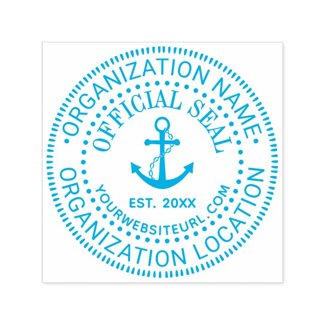 Anchor #1 Official Seal Name Loc URL Est Self-inking Stamp (Design)