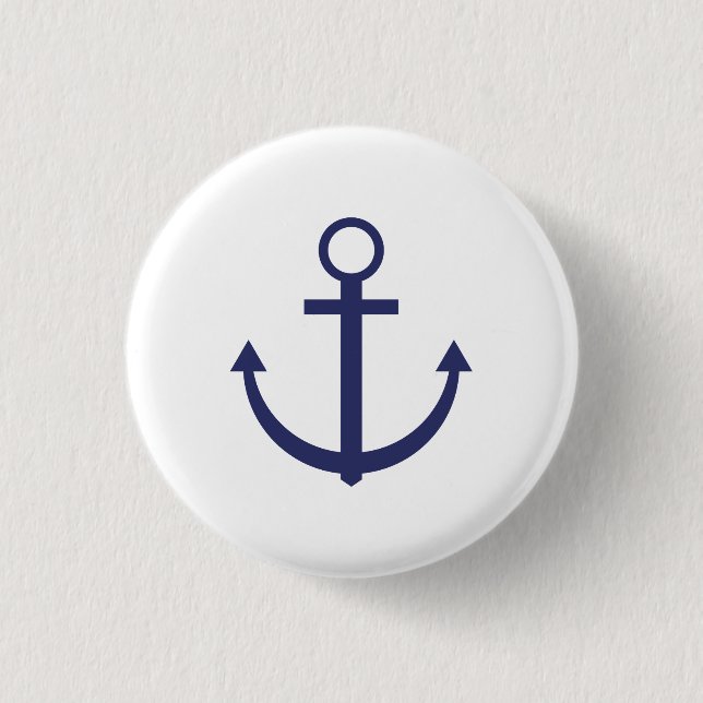 Anchor 3 Cm Round Badge (Front)