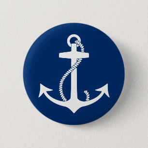 Anchor 6 Cm Round Badge