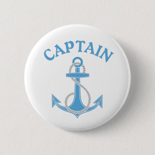 Anchor 6 Cm Round Badge (Front)