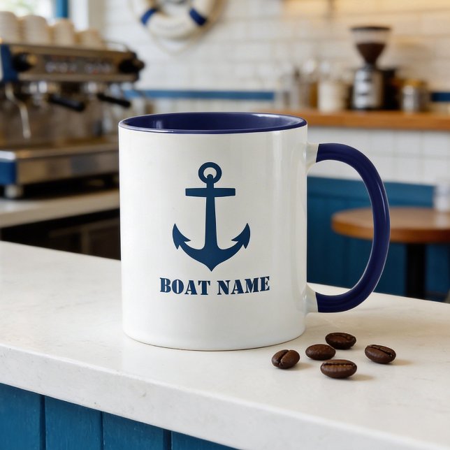 Anchor Add Boat Name Mug aa0a (Creator Uploaded)