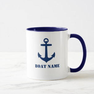 Anchor Add Boat Name Mug aa0a