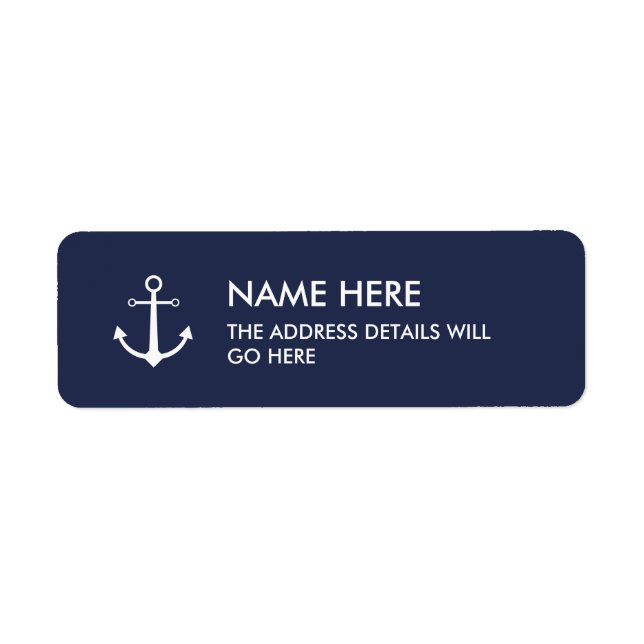 Anchor address label return address label (Front)