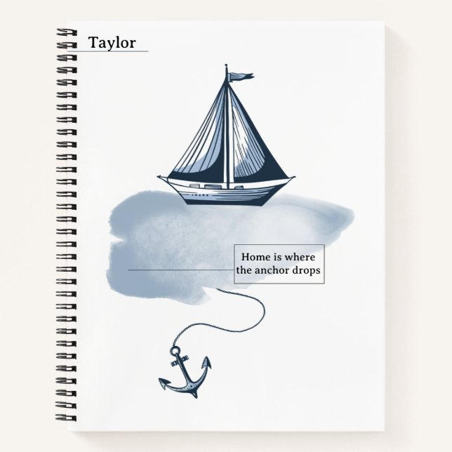 Anchor and Beach Notebook (Front)