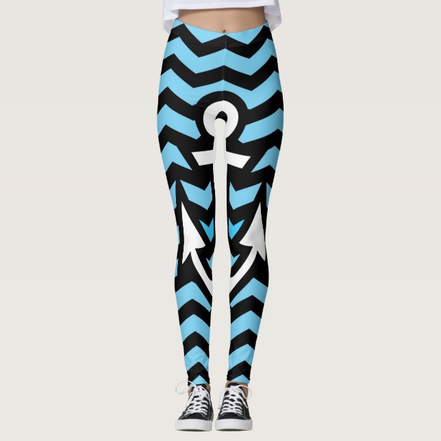Anchor and Chevron Leggings (Front)