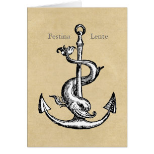 Anchor and Dolphin - Festina Lente