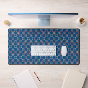Anchor And Heart Pattern Desk Mat