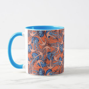 Anchor And Jellyfish Pattern Mug