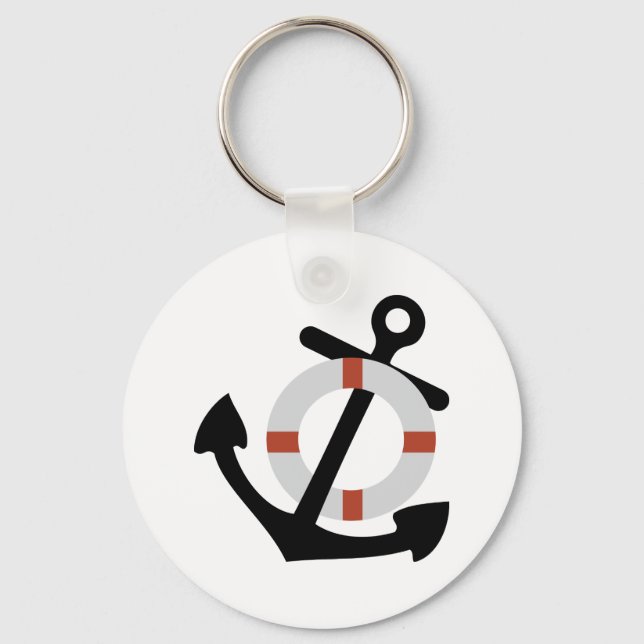 anchor and lifesaver key ring (Front)