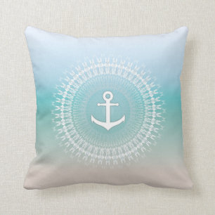 Anchor And Mandala Maritim Modern Cushion