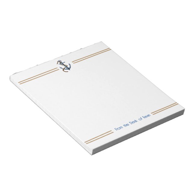 Anchor and Rope 5.5" x 6" Notepad - 40 pages (Angled)