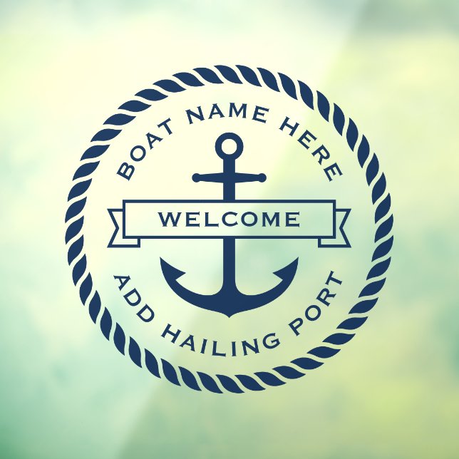 Anchor and rope boat name hailing port welcome (Sheet 3)