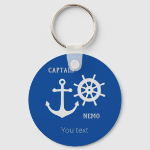 Anchor and Rudder Key Ring