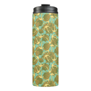 Anchor And Shells In Vintage Style Pattern Thermal Tumbler