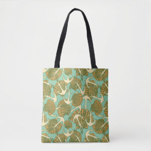 Anchor And Shells In Vintage Style Pattern Tote Bag