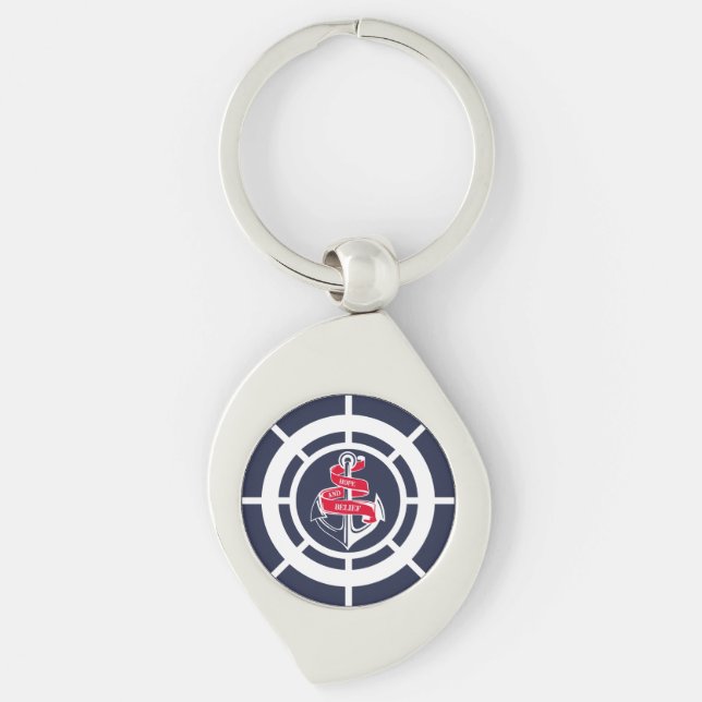 Anchor and steering wheel key ring (Front)