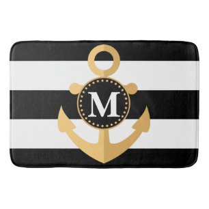 Anchor and Stripes Bath Mat