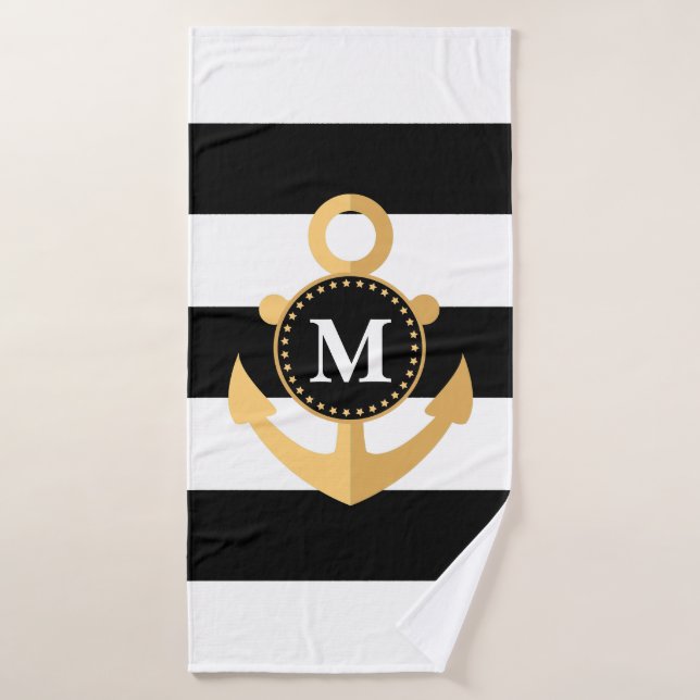 Anchor and Stripes Bath Towel (Bath Towel)