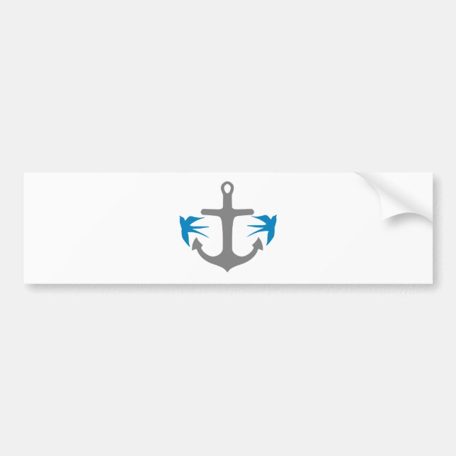 Anchor and Swallows Bumper Sticker (Front)