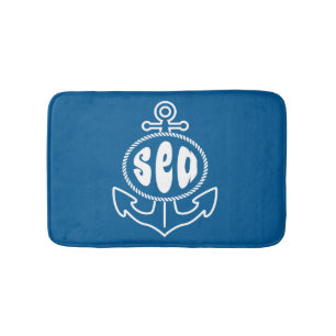 Anchor And The Sea Bath Mat