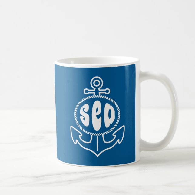 Anchor And The Sea Coffee Mug (Right)