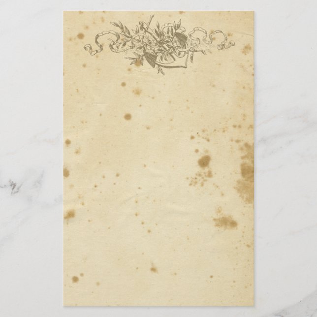 Anchor Antique Stained Floral Stationery (Front)