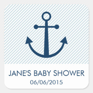 Anchor baby shower stickers