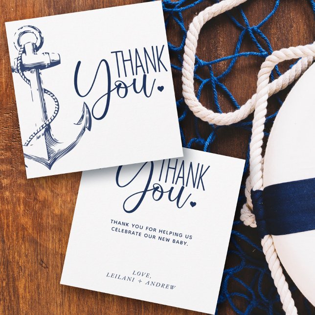 Anchor Baby Shower Thank You Card (Creator Uploaded)