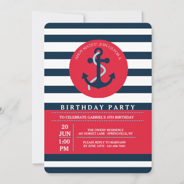 Anchor Bay Invitation (Front)