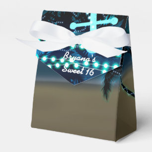Anchor Beach Lights & Palm Trees Favour Boxes