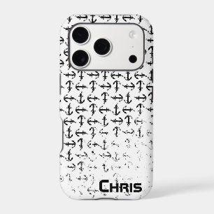 Anchor black and white iphone cellphone case