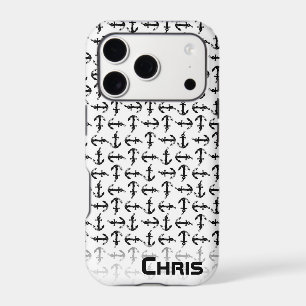 Anchor black and white iphone cellphone case