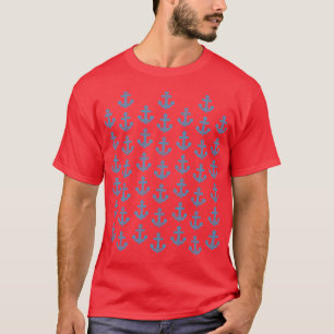 Anchor blue captain pattern design T-Shirt