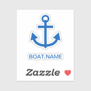 Anchor Blue Personalized Your Boat Name