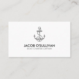 Anchor Boat Charter Fishing Business Card