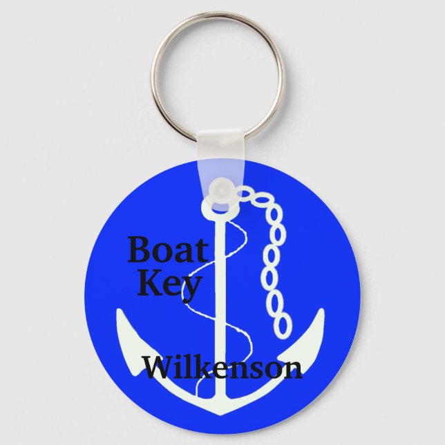 Anchor-Boat Key-Personalise It Key Ring (Front)