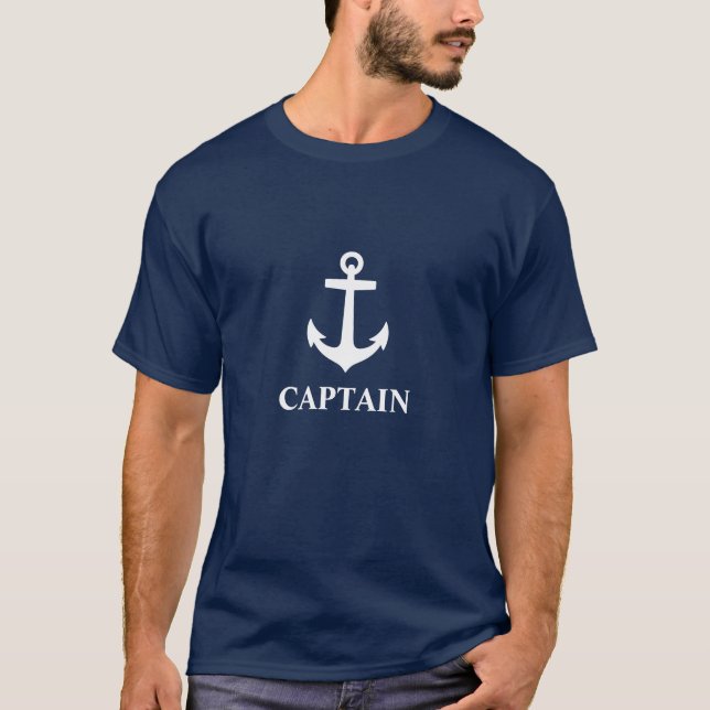Anchor Captain Navy Blue T-Shirt (Front)