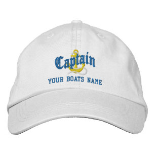 Anchor Captains motive sailing embroidered basebal Hat