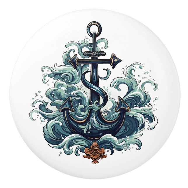 Anchor Ceramic Knob (Front)