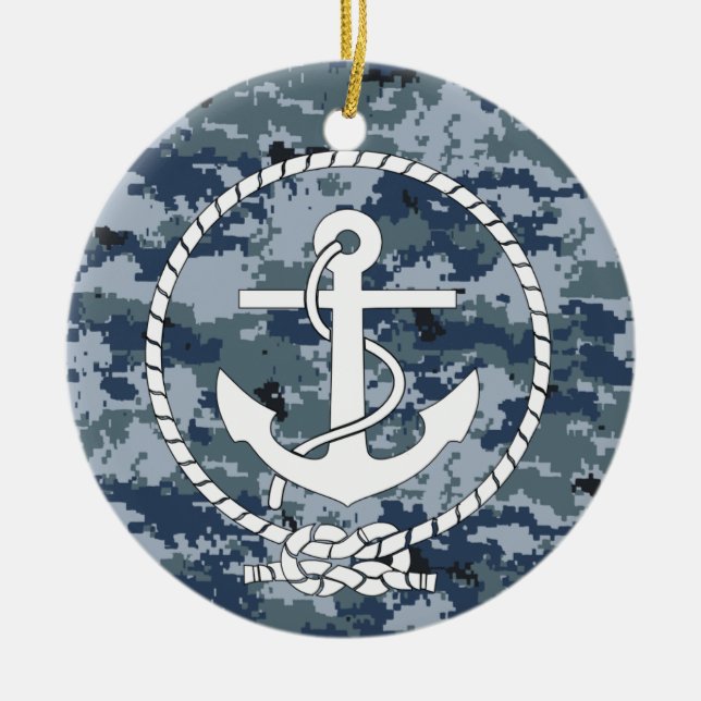 Anchor Ceramic Ornament (Front)