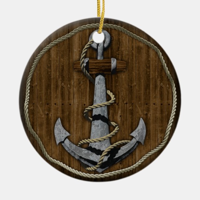 Anchor Ceramic Ornament (Front)