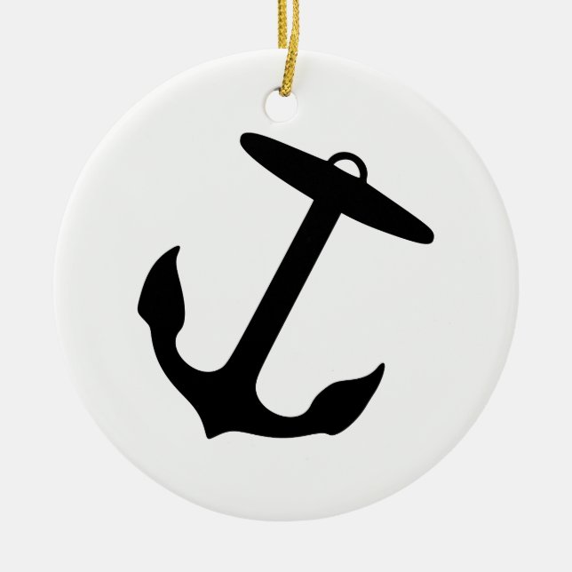 Anchor Ceramic Ornament (Front)