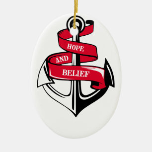 Anchor Ceramic Ornament