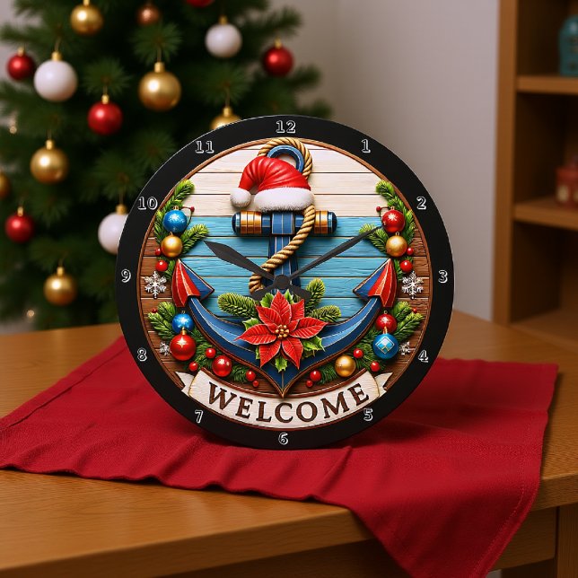 Anchor Christmas Large Clock (Creator Uploaded)