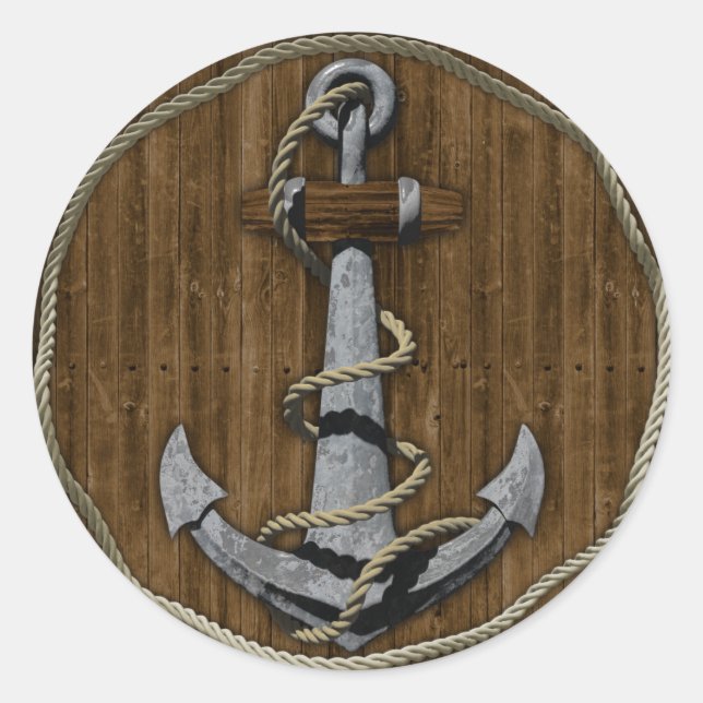 Anchor Classic Round Sticker (Front)
