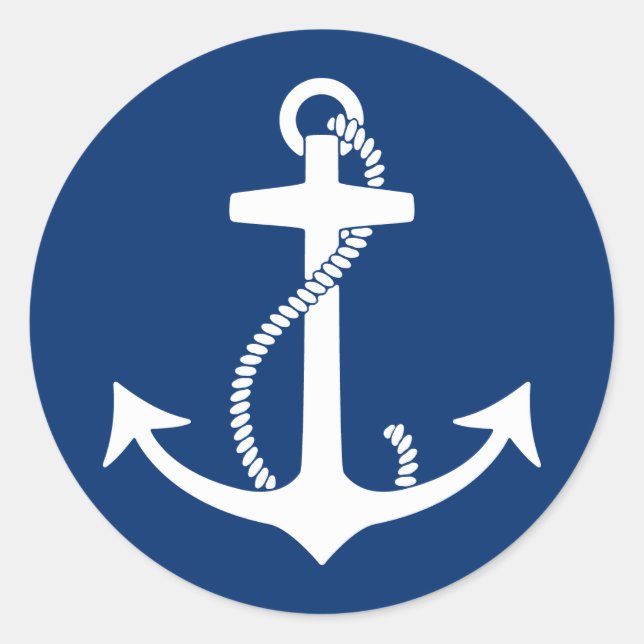 Anchor Classic Round Sticker (Front)