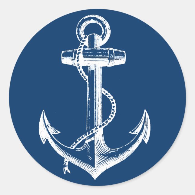 Anchor Classic Round Sticker (Front)